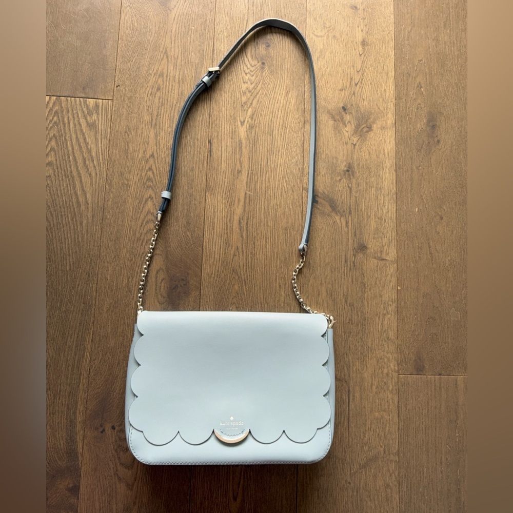 Kate Spade Magnolia Street Izabella Crossbody Bag, light blue EUC